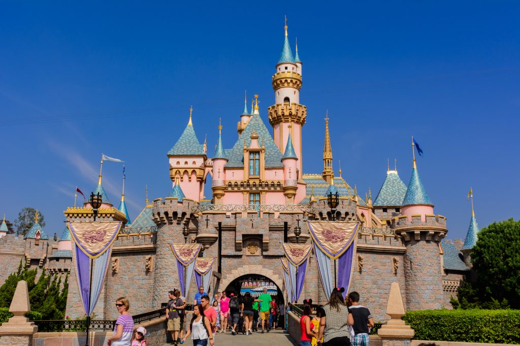 Sleeping Beauty Castle at Disneyland Park in Anaheim, CA.